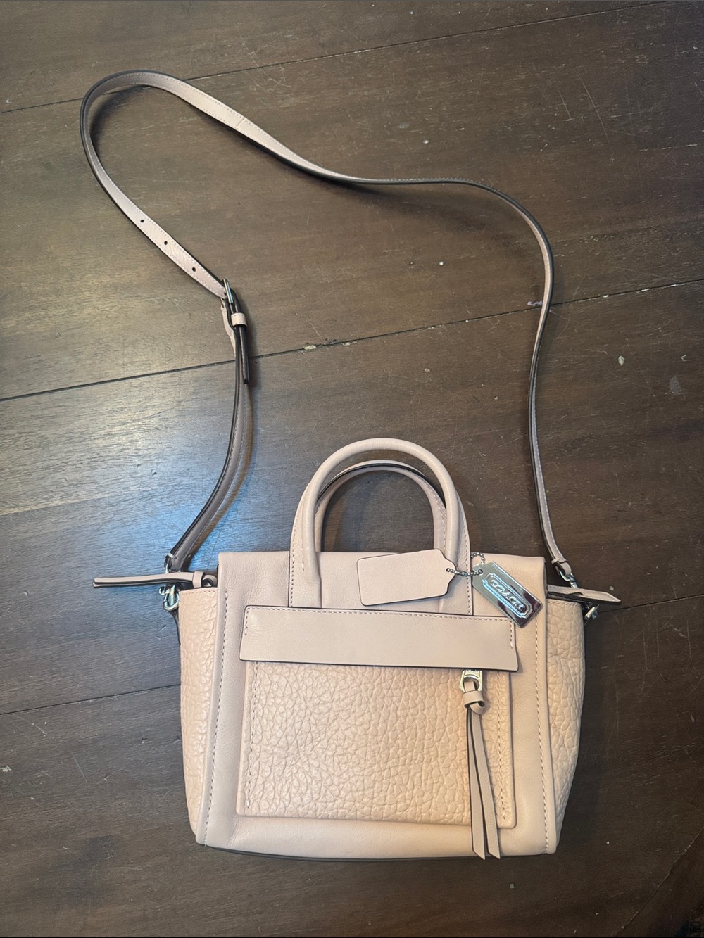 Coach Pebbled Leather Mini Satchel - Light Blush - Picture 3 of 6